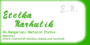 etelka marhulik business card